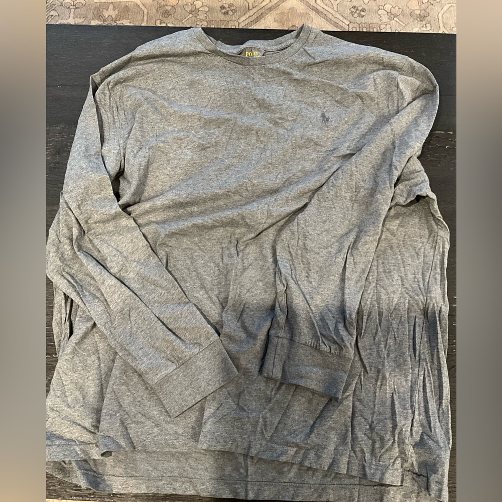 Polo Ralph Lauren Heather Gray Long Sleeve Tee